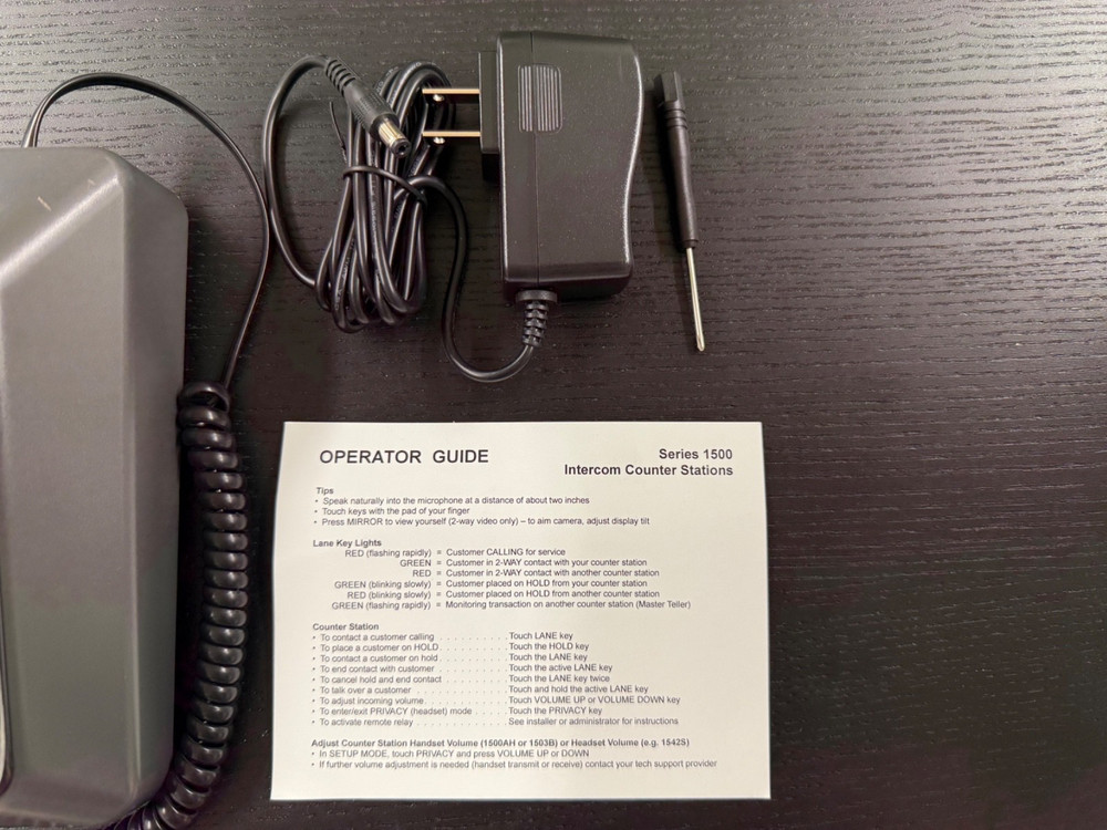 Audio Authority 1500 Series III Intercom System 1500BH Counter Station Intercom