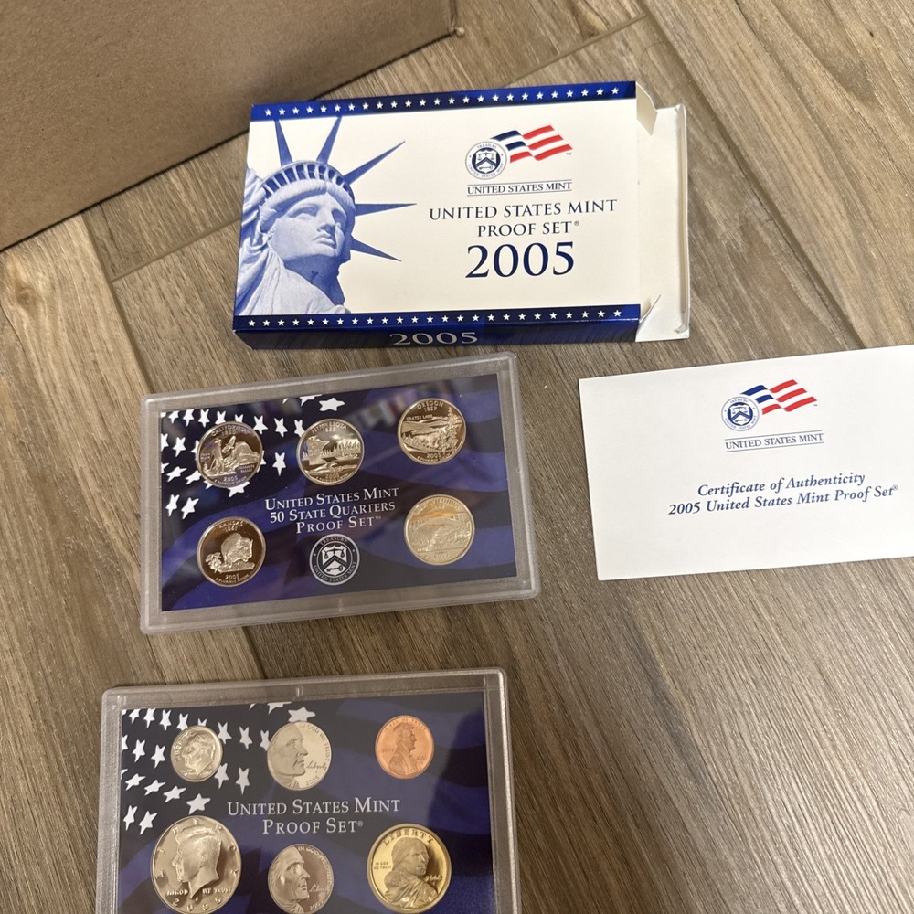 2005 State Quarter Clad Proof Set U.S. Mint Packaging OGP COA
