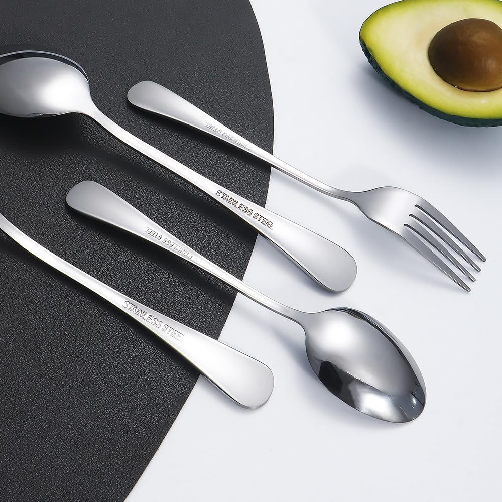 Silverware Set 50 Piece Stainless Steel Flatware Set Silverware Utensils for 10