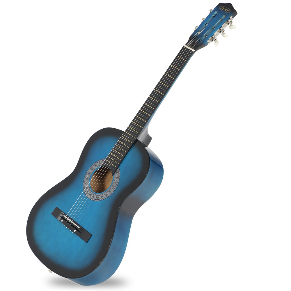 Blue Beginner Acoustic Guitar with Guitar Case Strap Tuner Pick Steel Strings
