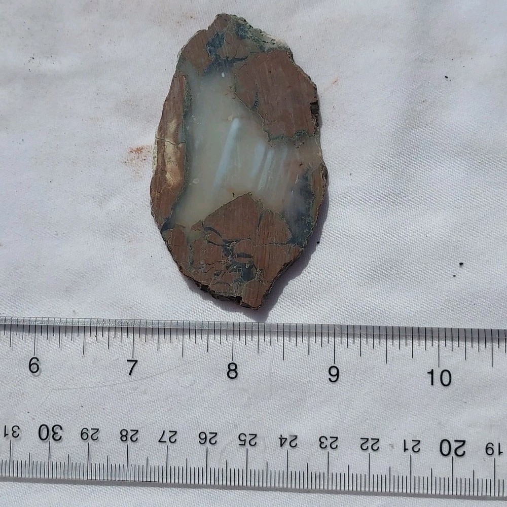THUNDER EGG / GEODE SLICE ~ 25 grams / rough agate jasper mineral rock cab