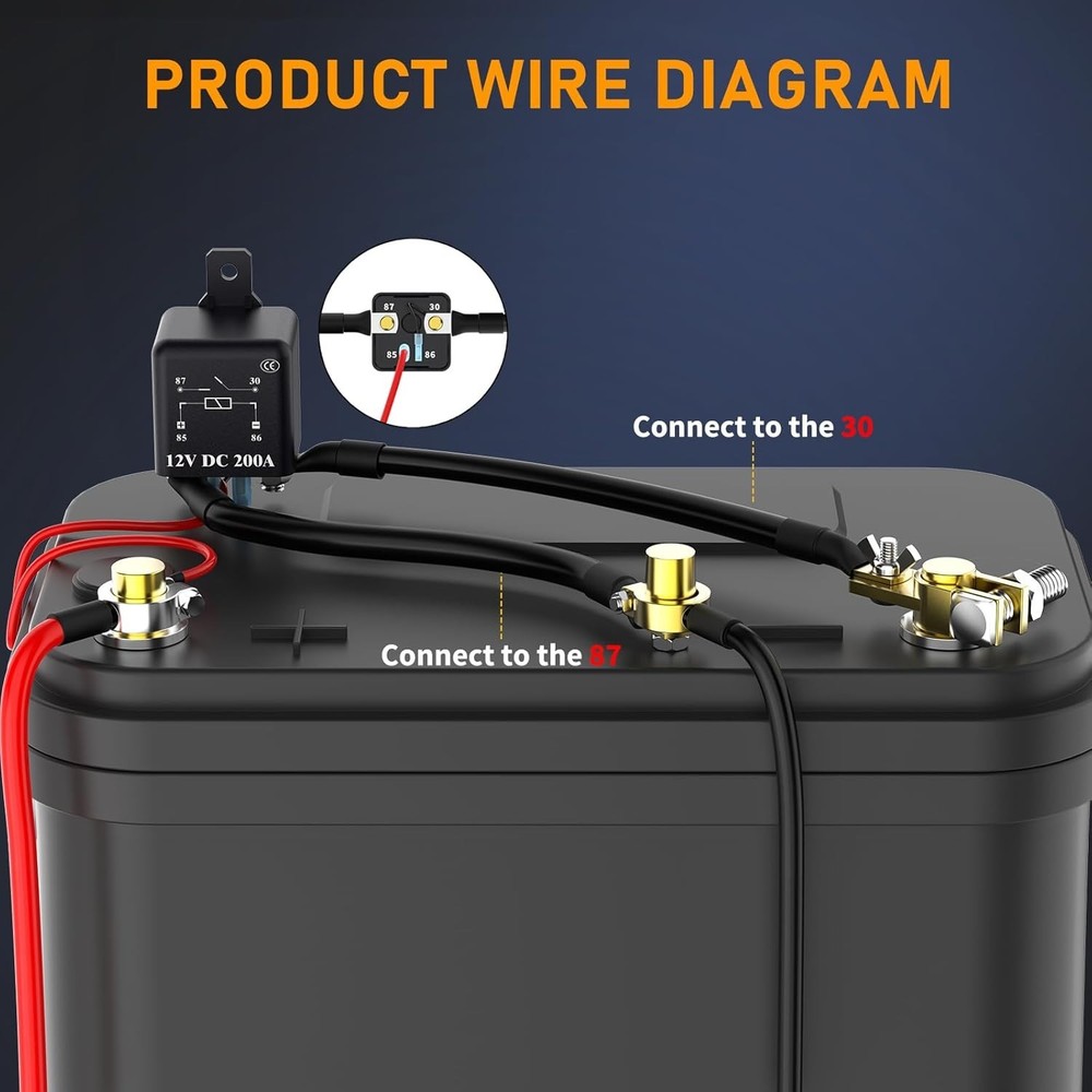 12V Battery Disconnect Switch - 200A Remote Kill Switch for Vehicles & Boats