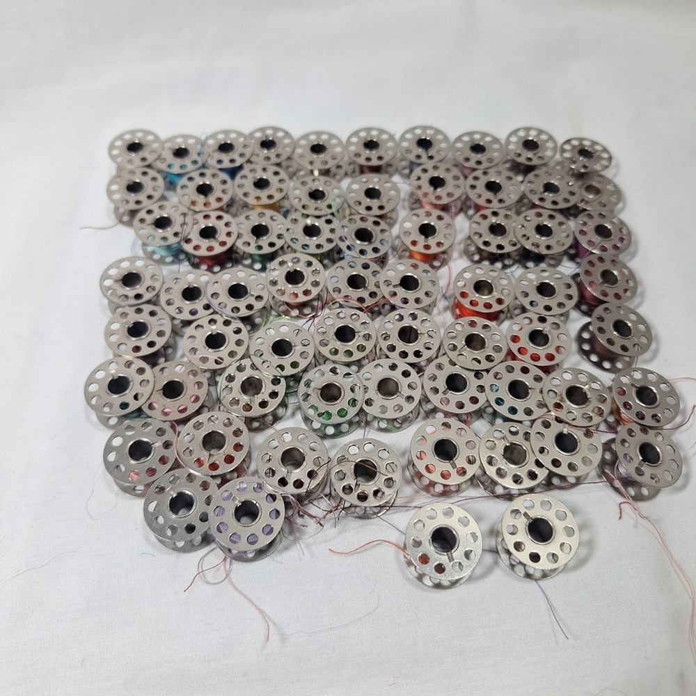 65 Vintage 10 Hole Sewing Machine Bobbins