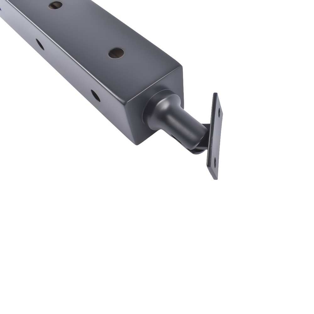 Black 35" Corner Cable Railing Post - Stainless Steel Surface Mount Kit