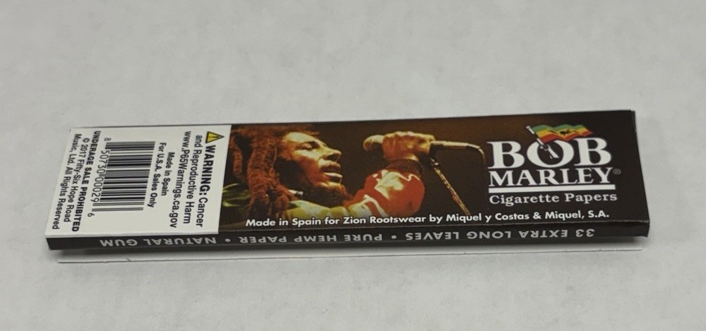 BOB MARLEY KING SIZE ROLLING PAPERS PURE HEMP