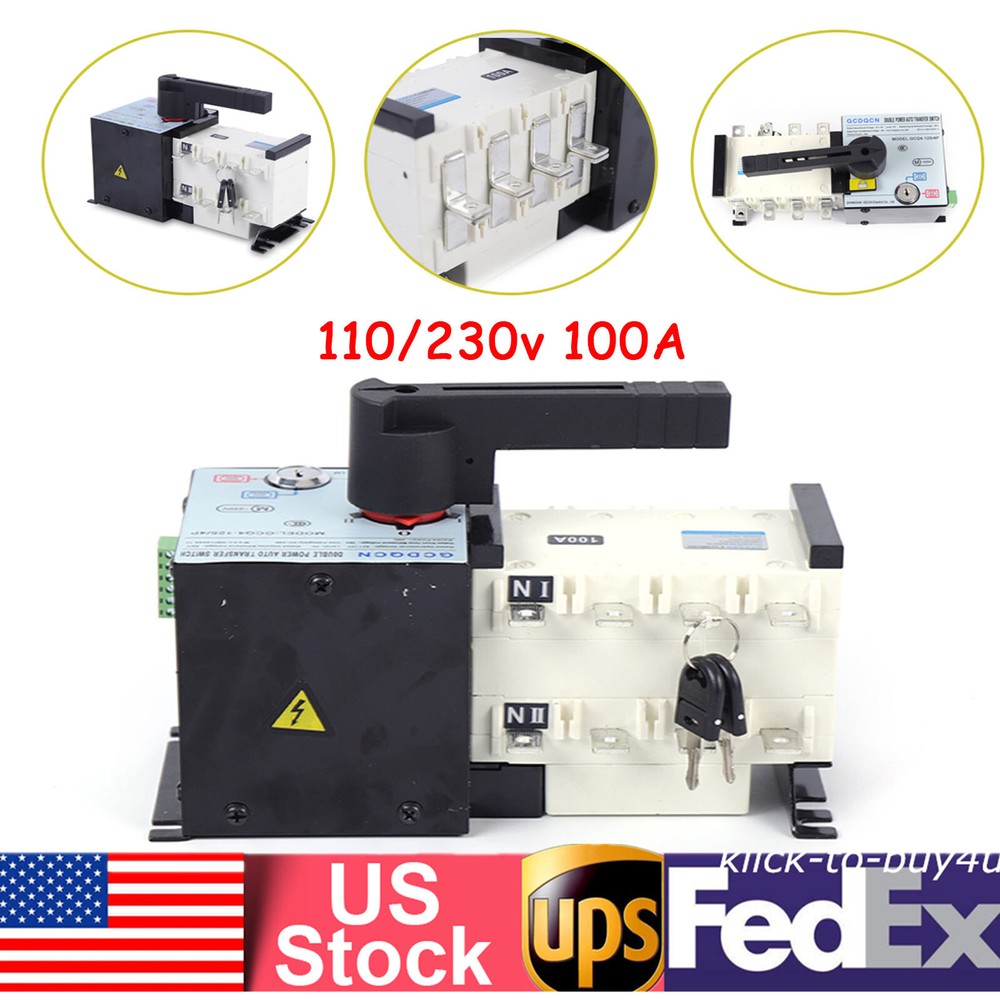 100A 4P Dual Power Automatic Changeover Transfer Switch Isolation Type US