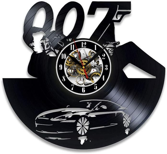 James Bond Wall Clock - Retro Decor - Unique Home Accent - Perfect Gift
