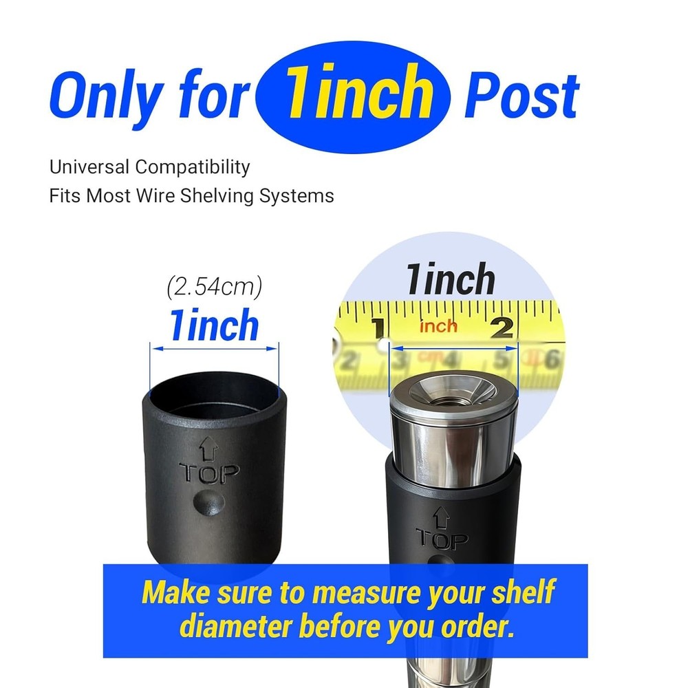 Universal 8-Pack Shelf Clips for 1-Inch Posts - Easy Installation & Reliability