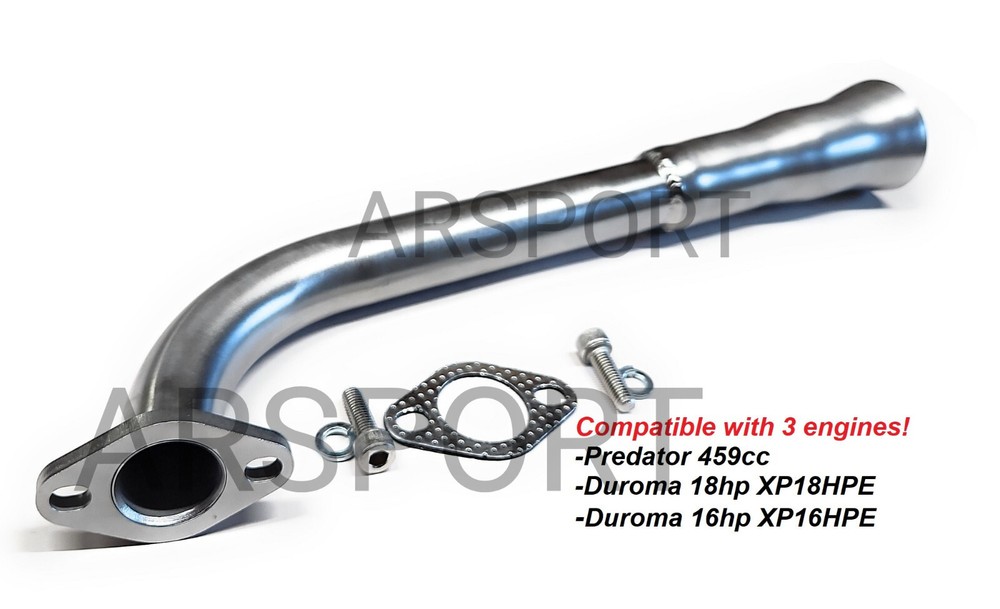Exhaust Header pipe for: Predator Max 459cc, Duromax XP16HPE & XP18HPE 457cc