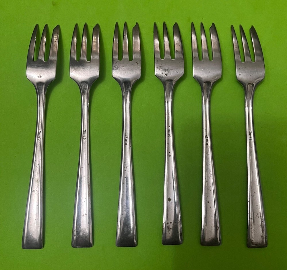 BRUCKMANN SOHNE GERMAN 800 SILVER CAKE / PASTRY FORKS