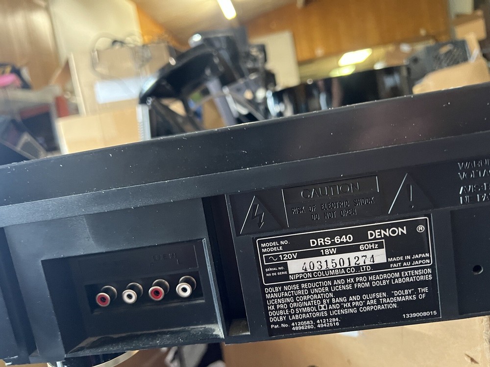 Denon DRS-640 Single Cassette Deck TESTED WORKING