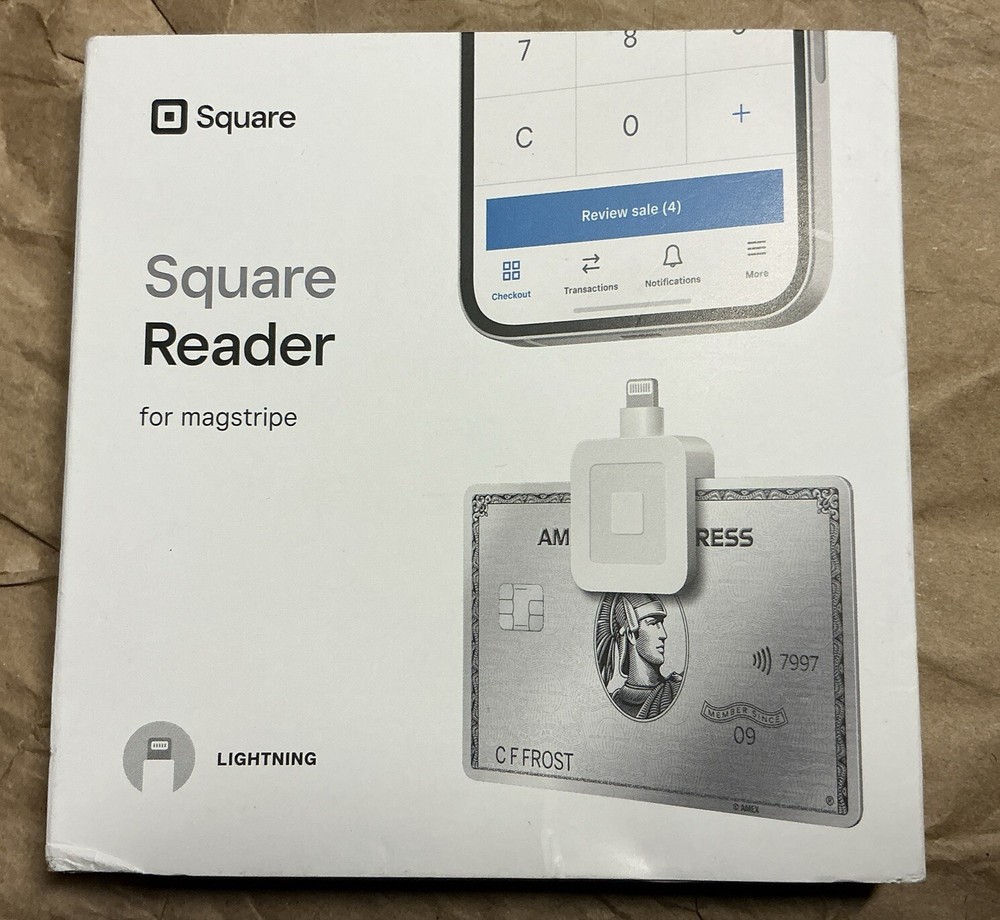 NEW Square - Magstripe Reader with Lightning Connector - Glossy White