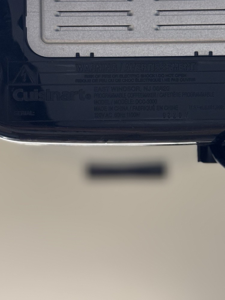 Cuisinart DCC-3000 12-Cup Programmable On Demand Tested Coffee Maker NewFilter