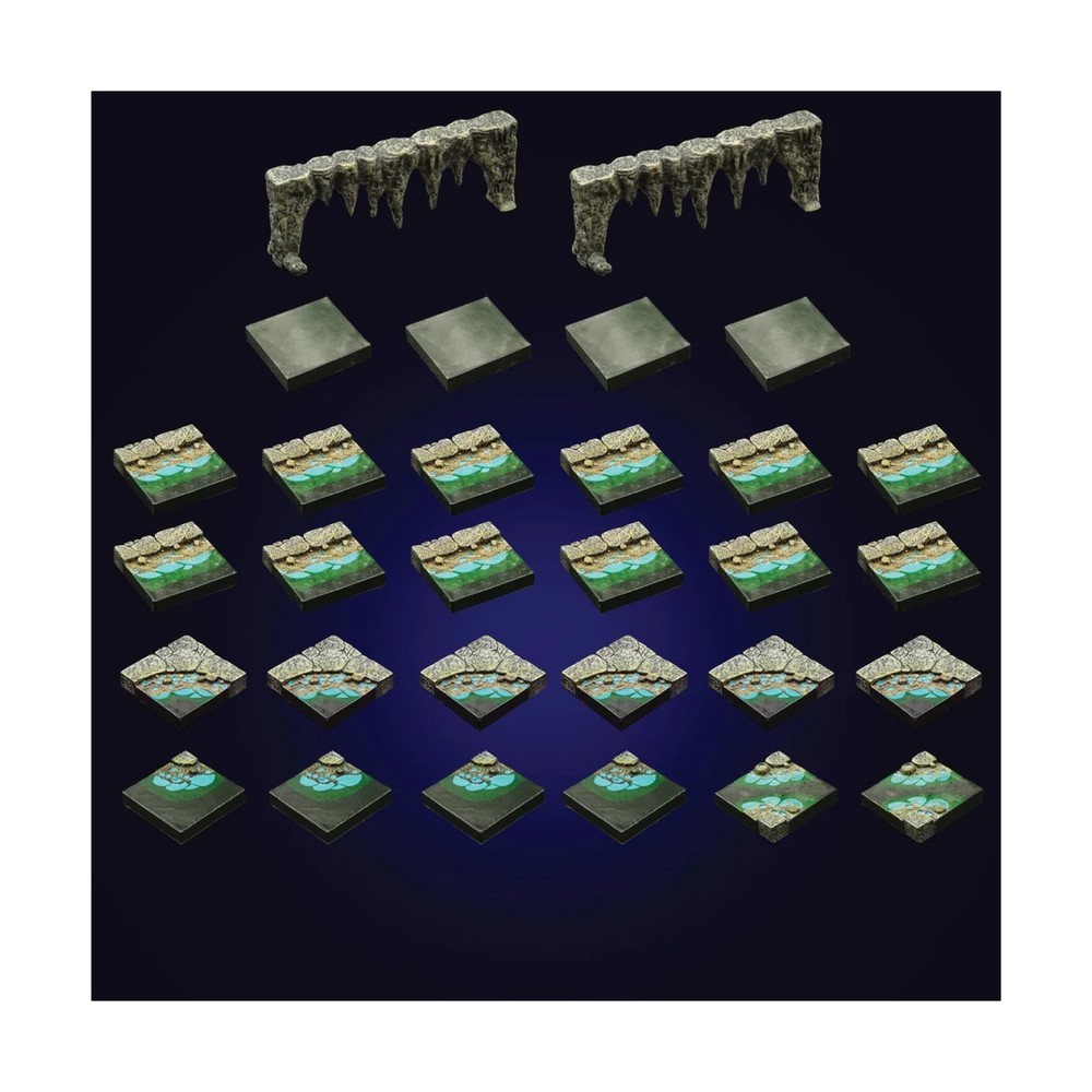 Dwarven Forge Dwarvenite Cavern Set Water Cavern Pack NM
