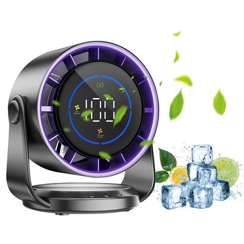 Ultra Quiet Table Fan Wall Mounted Desk Fan USB Rechargeable Digital Display