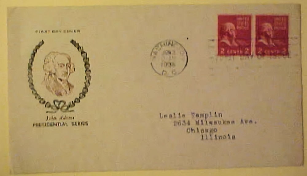 US FDC 1938 2 CENTS