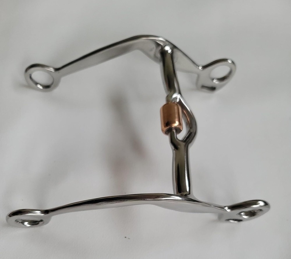 Western SS Med Port Roller Curb Bit