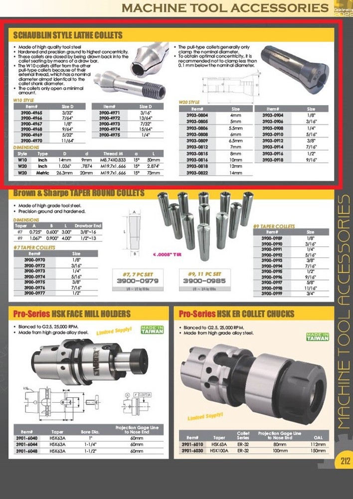 11/64" W10 COLLET (3900-4970)