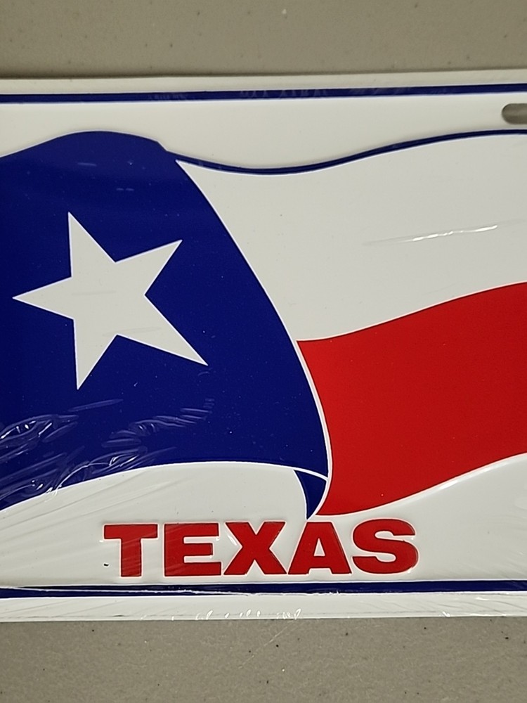 Texas Flag Metal License Plate Novelty
