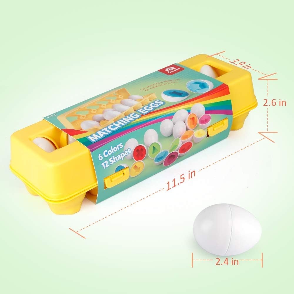 Travel-Friendly 12 Egg Educational Sorting Puzzle - Perfect Gift for Toddlers