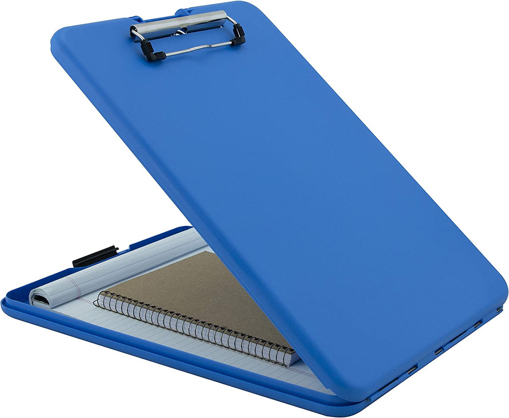 Saunders Blue Slimmate Plastic Storage Clipboard – Light Weight