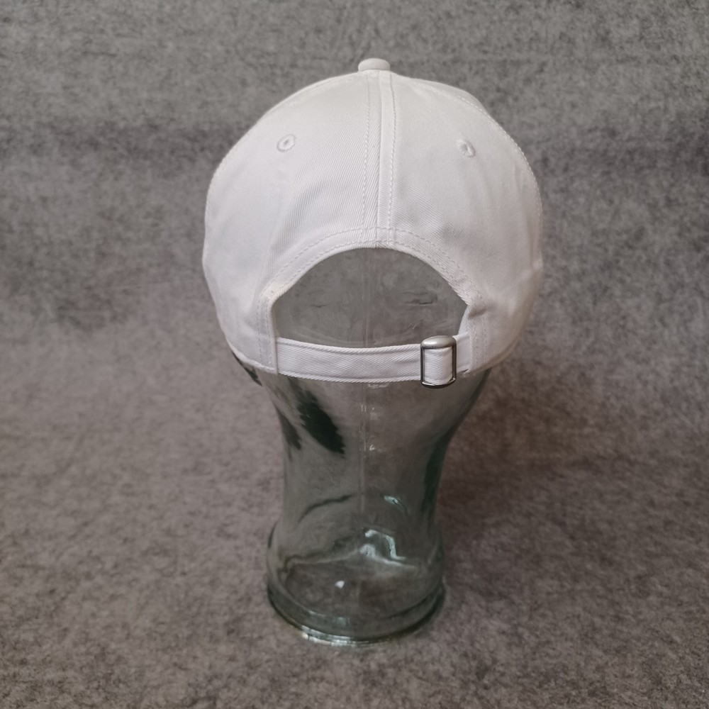 Titleist Hat Mens White Adjustable Blue Script Embroidered Logo Golf Cap