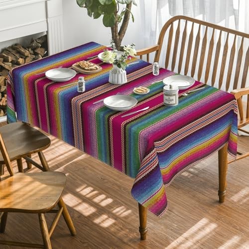 Mexico Tablecloth 60x120 Inch Rectangular, 60" x 120" (Rectangular) Pink