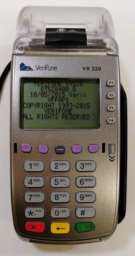 2 Pack - VeriFone VX 520 Credit Card Terminal Reader Bundle, Rolls, Power AC's