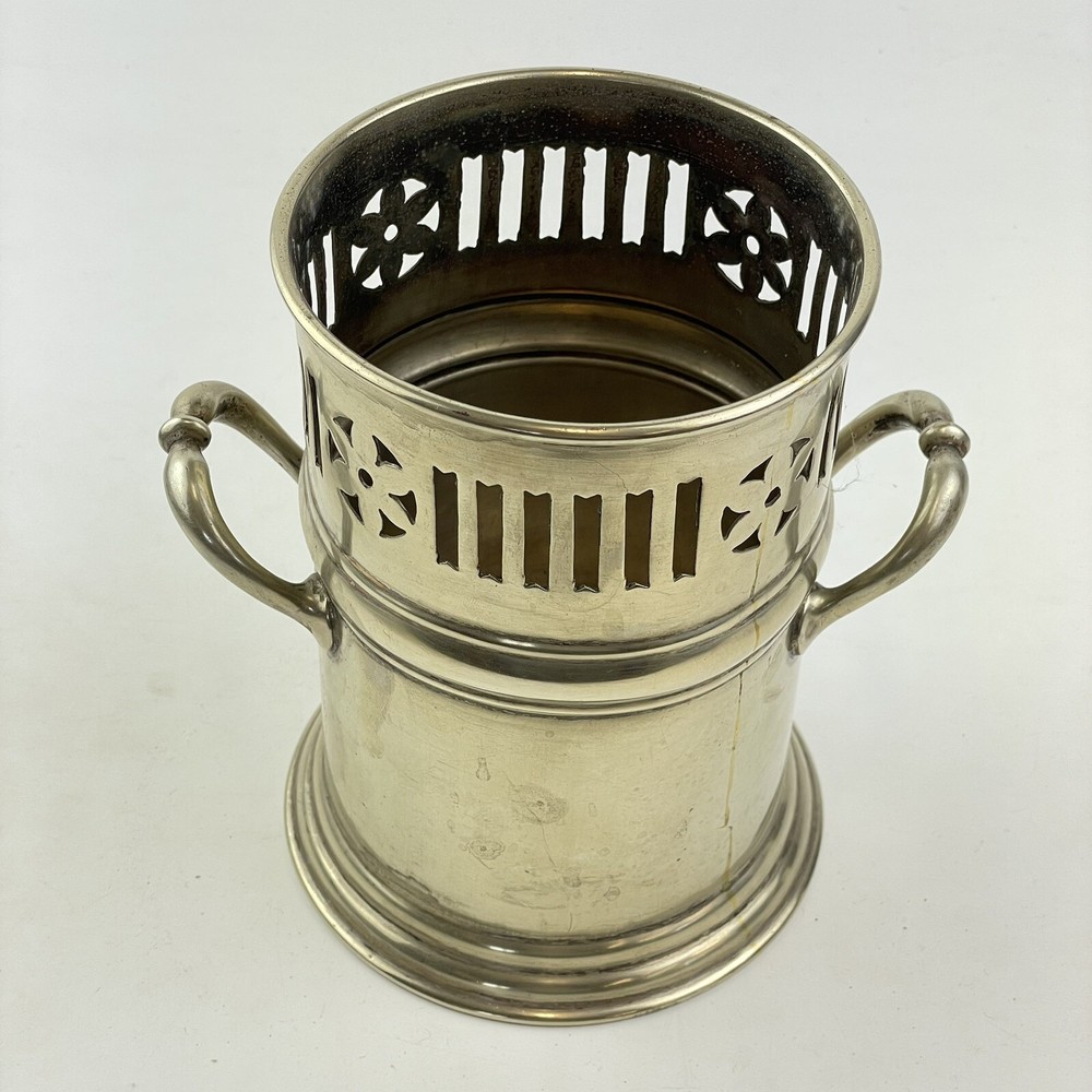 Antique Silver Plated Bottle Coaster 16cm High