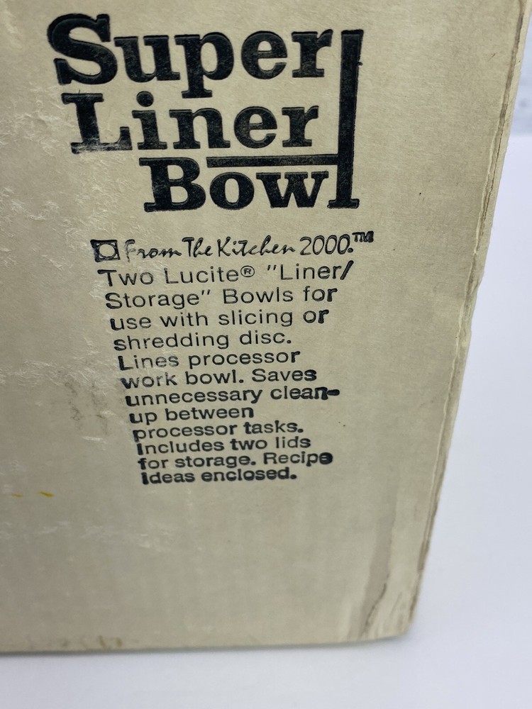 FROM THE KITCHEN 2000 Bowl Liners Storage Lot 2 NEW For Work Food Processor