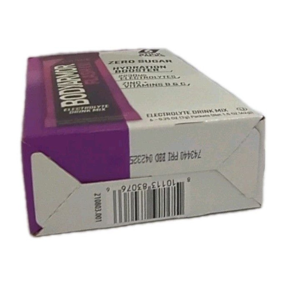 BODYARMOR Flash IV Electrolyte 6 Packets Grape - Zero Sugar - Hydration Booster
