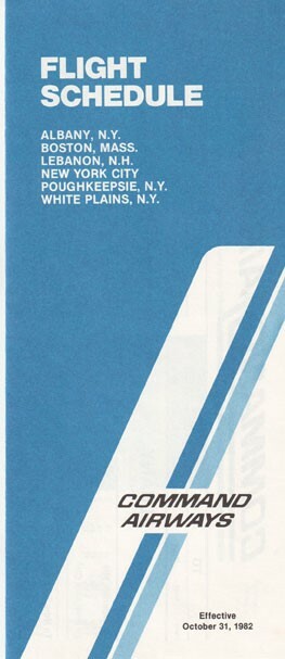 Command Airways timetable 1982/10/31