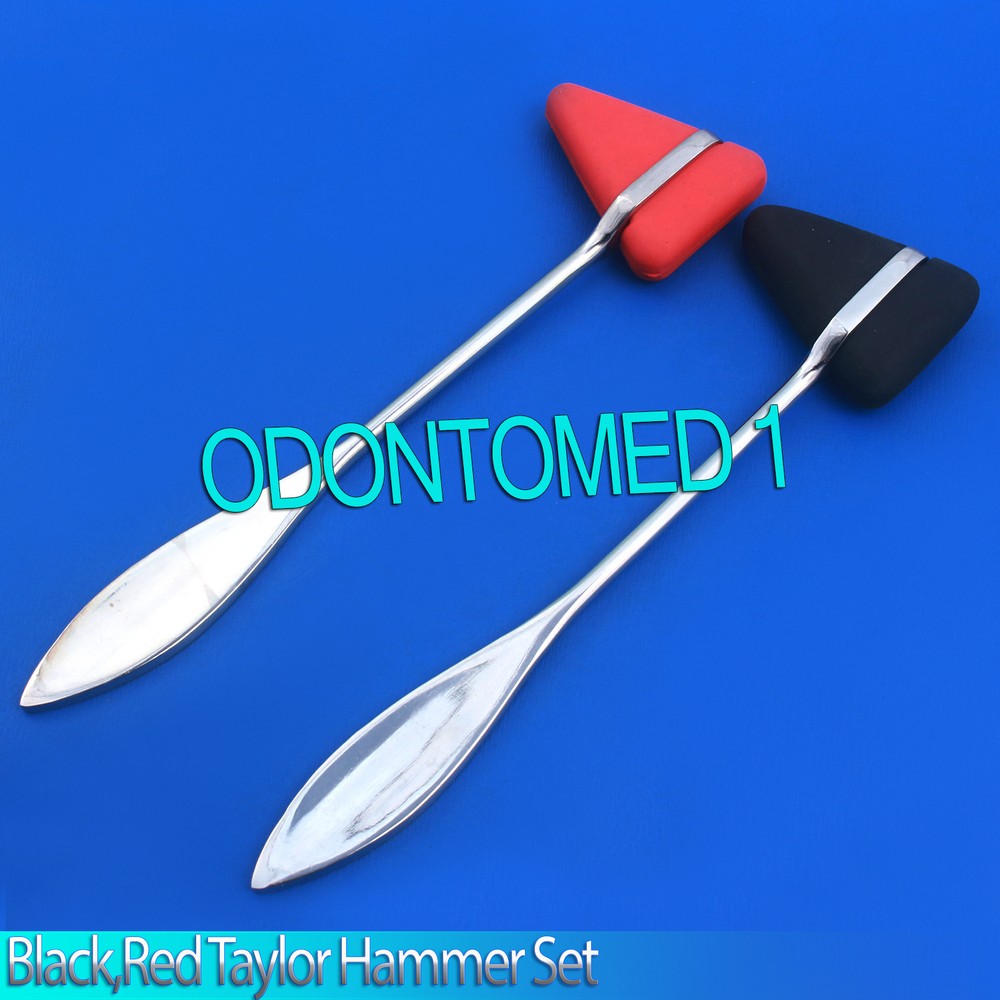 2 Pieces Set Red,Black Taylor Percussion Reflex Hammer Medical Instruments