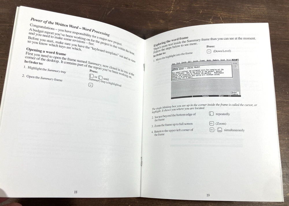 Vintage Ashton-Tate Framework II 2-Disk Sampler Software 5.25" & Booklet IBM PC