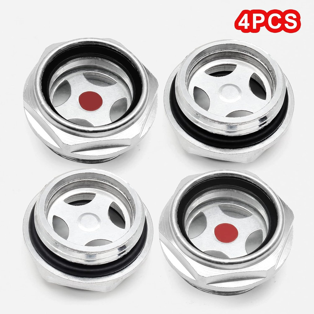 4-Pack Air Compressor Oil Sight Glass