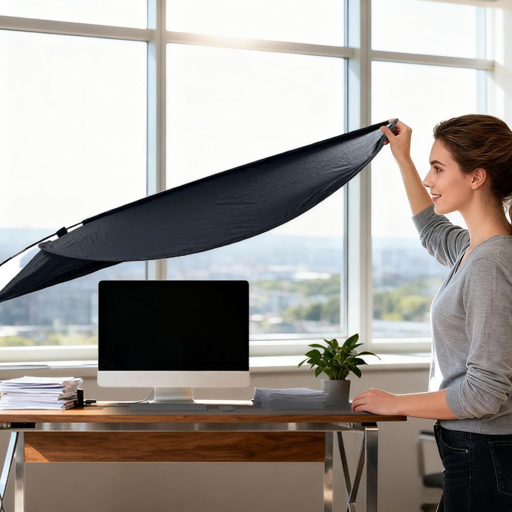 Adjustable Office Cubicle and Desk Shade – Flexible Desk Light Blocker