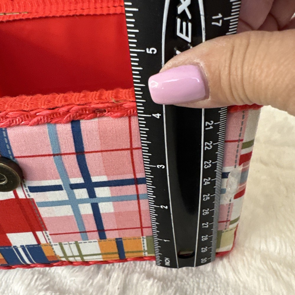 Sewing Basket , Multicolor Fabric Design, Pocket storage Inside, 9x9x4