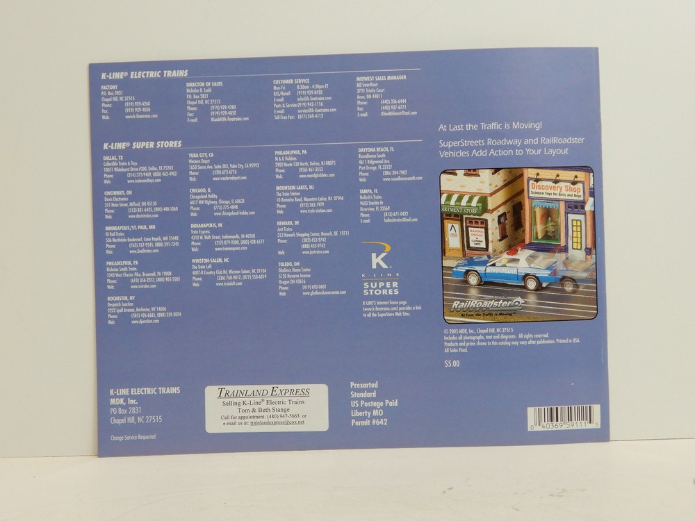 K-Line Toy Trains 2005 Second Edition Catalog