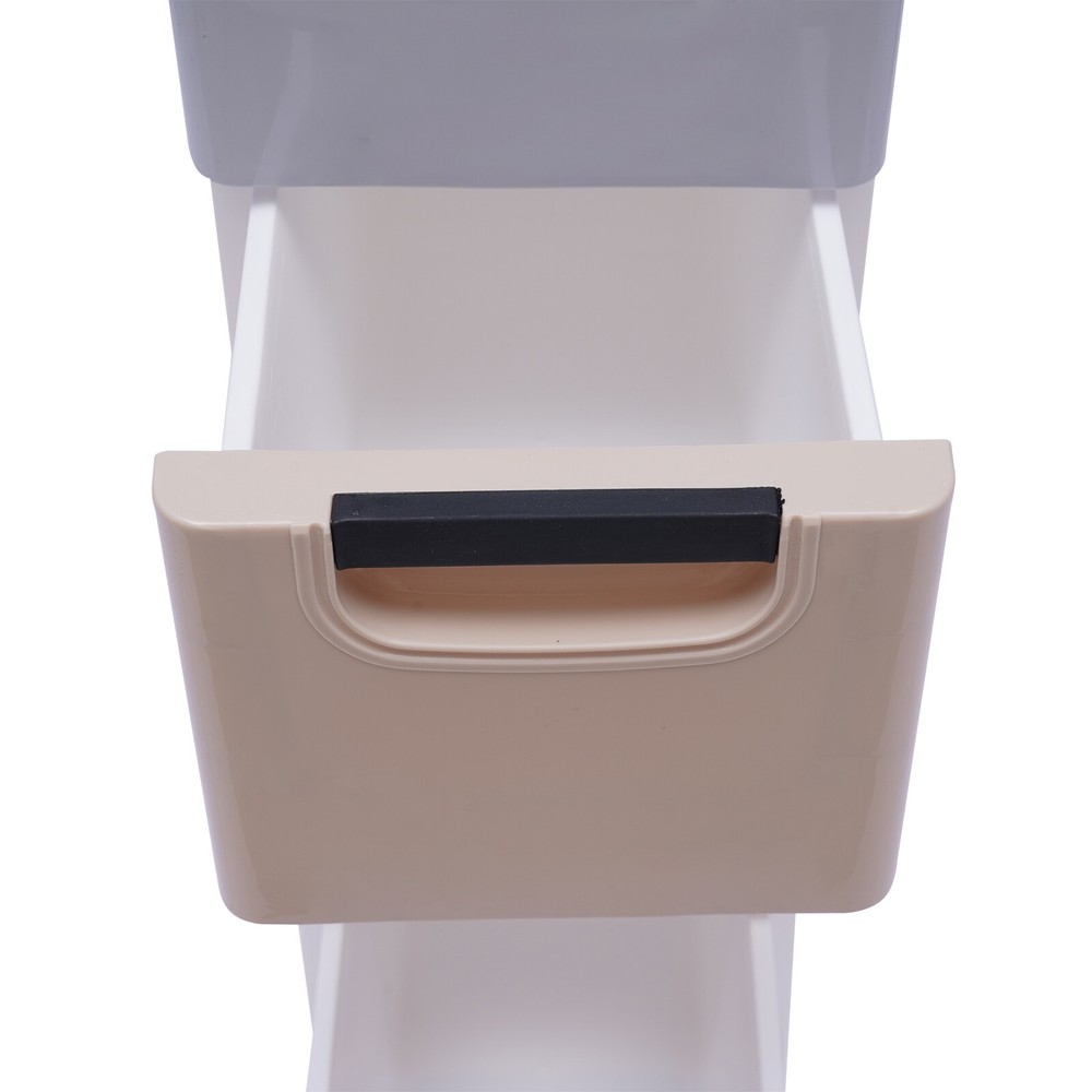 Stackable Clothes Storage Box Heavy Duty Plastic Storage Cabinet w/5 Drawers