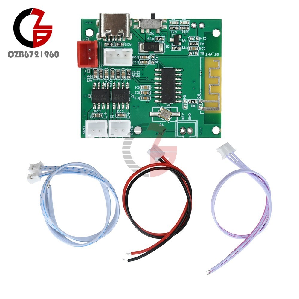 DC3.7V-5V 5W+5W Stereo 5.0 Bluetooth Bluetooth Decoder Module w/ Power Amplifier