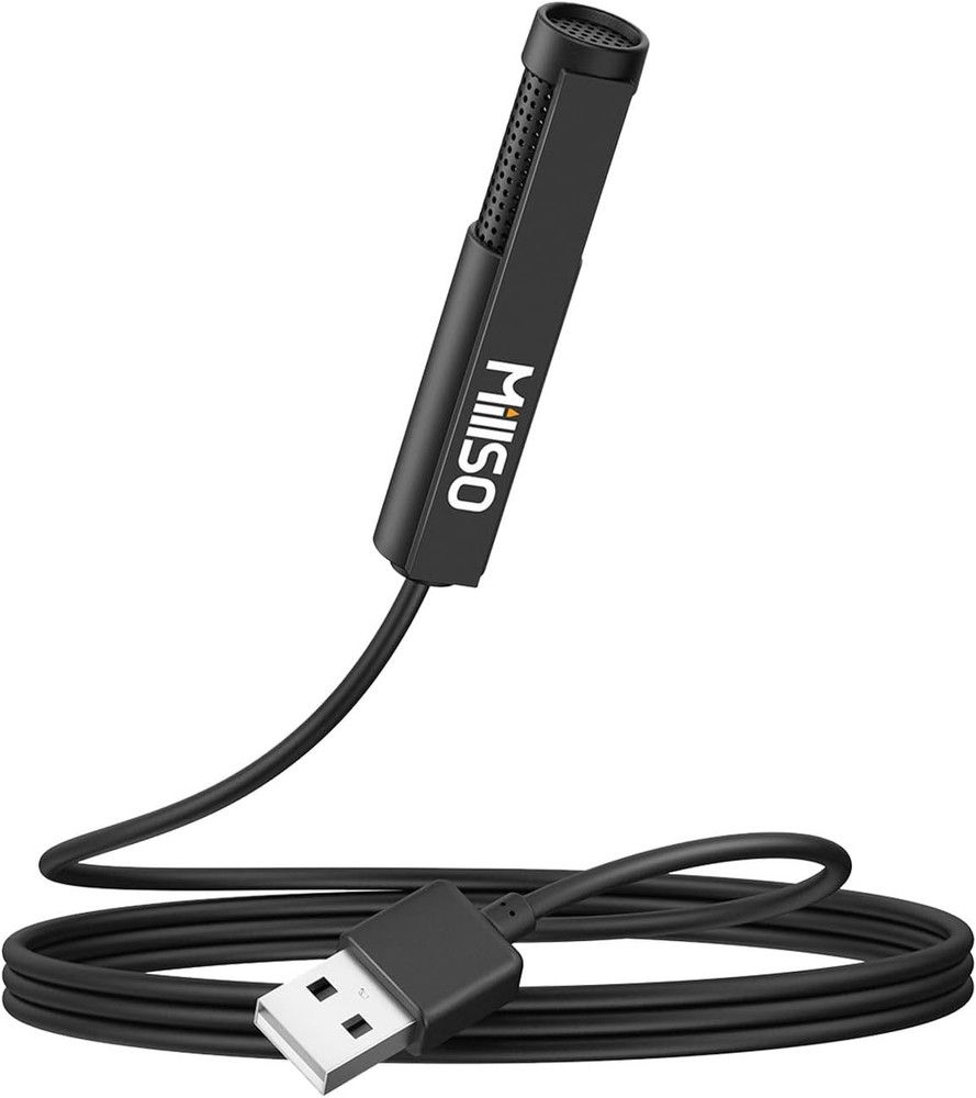 USB PC Microphone Plug & Play Omnidirectional External Lavalier Mini USB Micr...