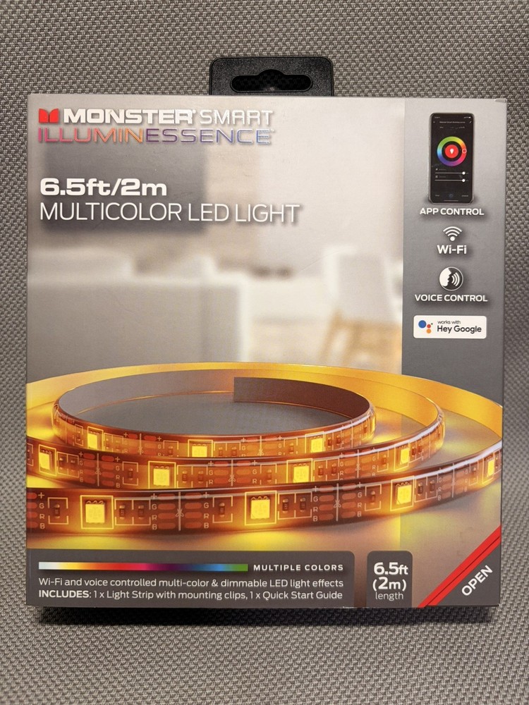 Monster 6.5ft Smart Multi Color & Multi White LED Light Strip