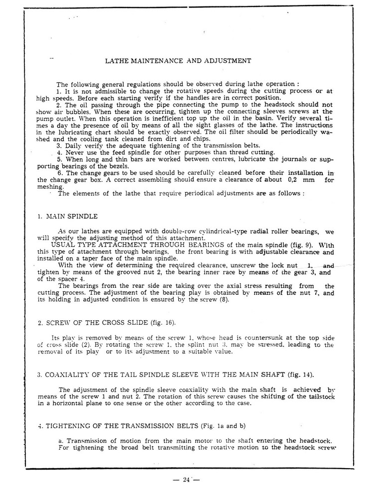 Profitmaster 15" Lathe Technical Manual #624