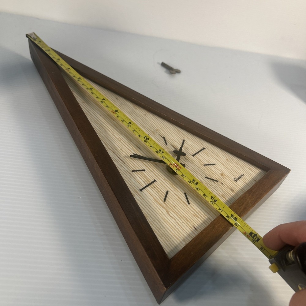 Rare MCM Triangle Sessions Wall Clock Made In Germany. Non-Working.