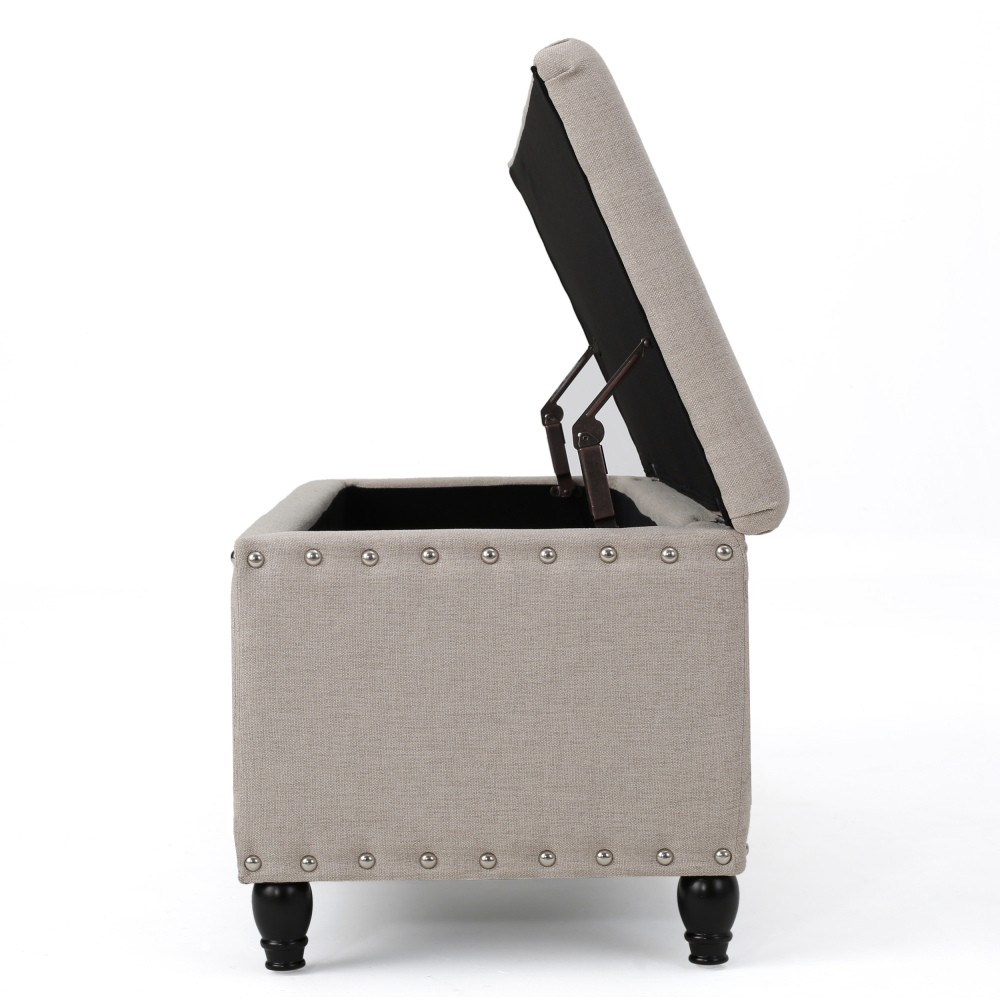 Storage Bench with Birch Legs and Storage Space