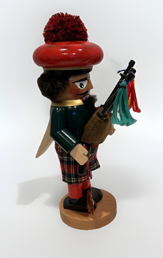VTG Steinbach Nutcracker Scottish Chubby Bagpiper Made in Germany