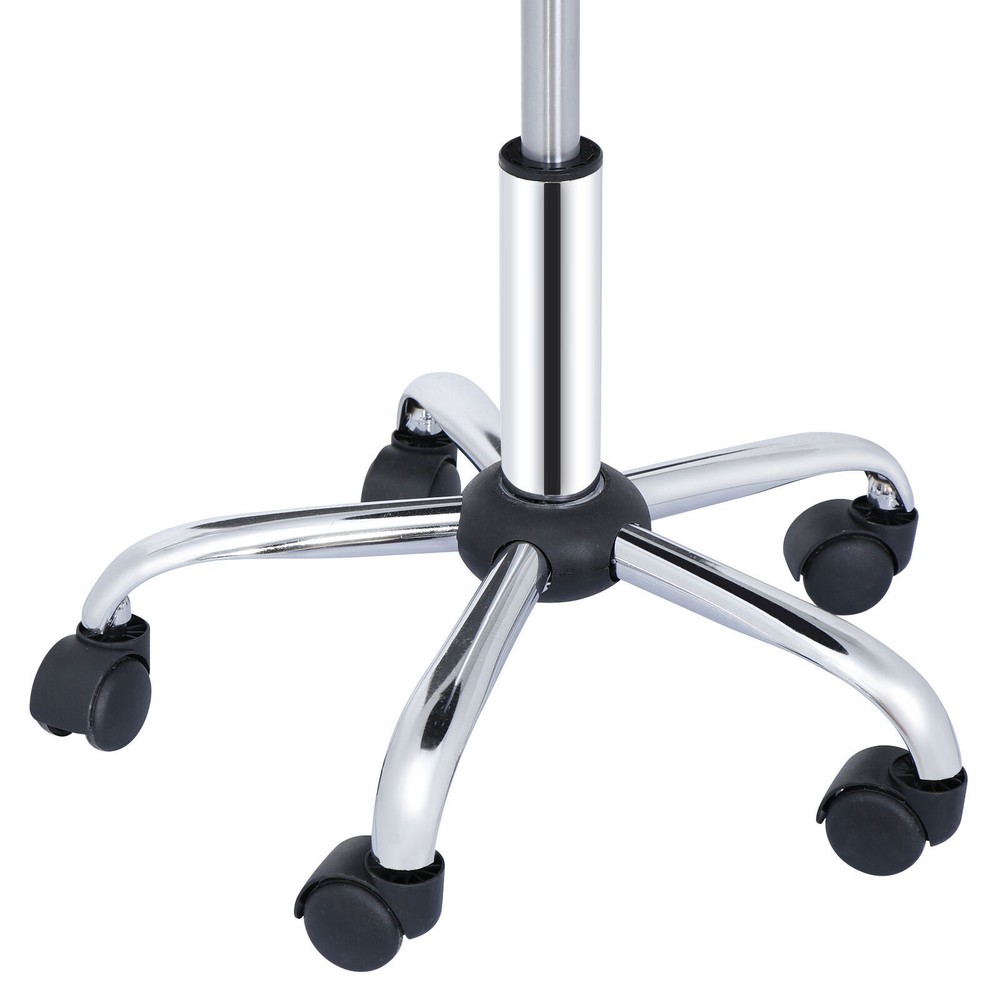 Adjustable Hydraulic Salon Spa Stool Backless 360 Rotation Metal Frame