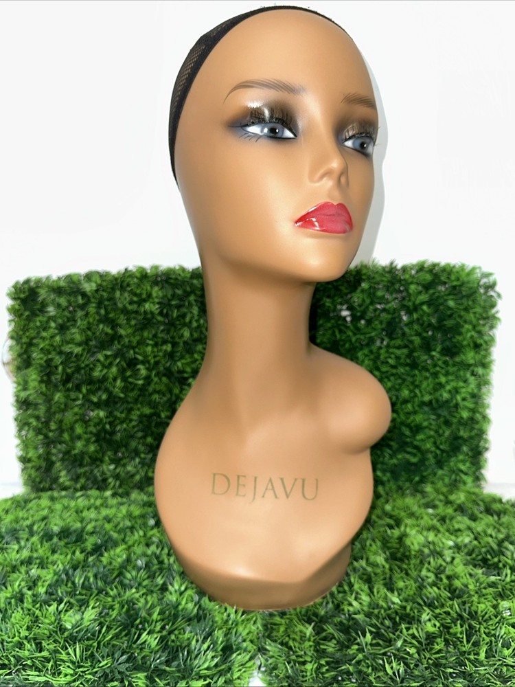 Realistic Plastic Female Mannequin Head , 18”