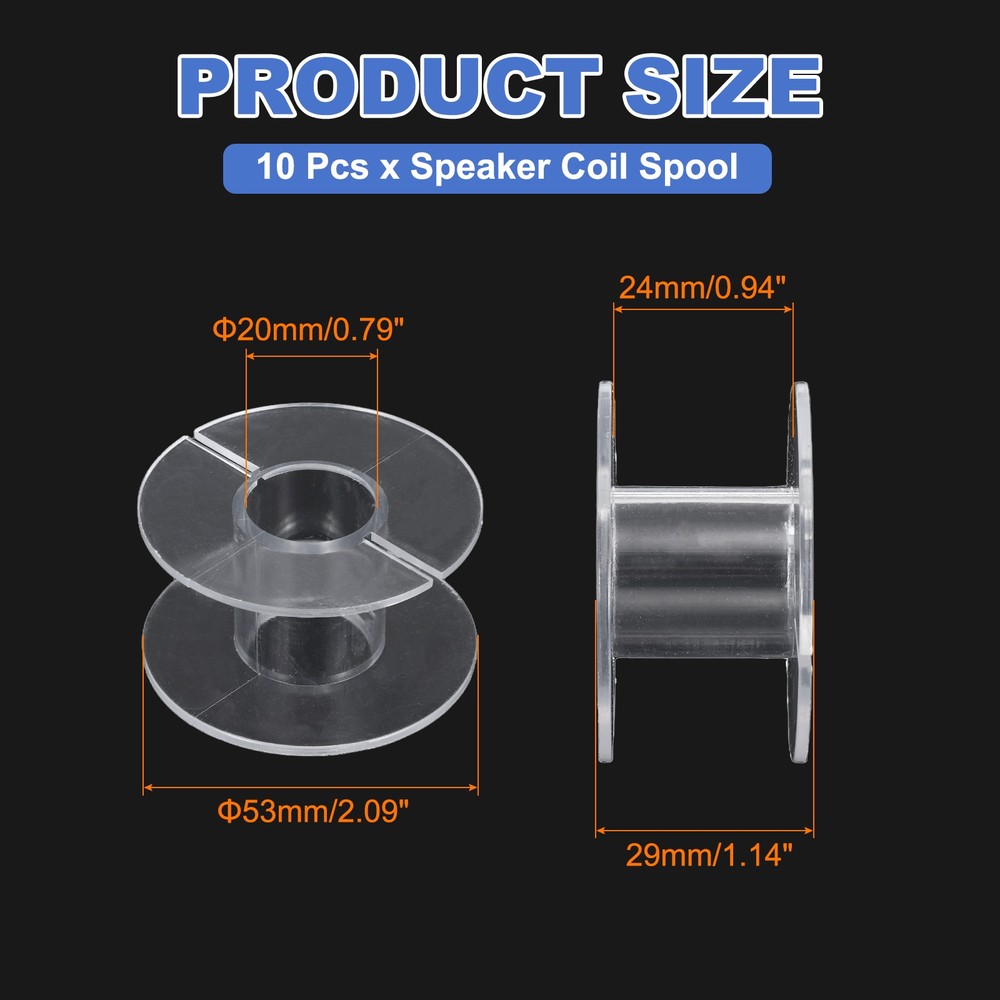 10pcs Speaker Crossover Bobbin Spools Coil, 53x29mm ABS Empty Spools