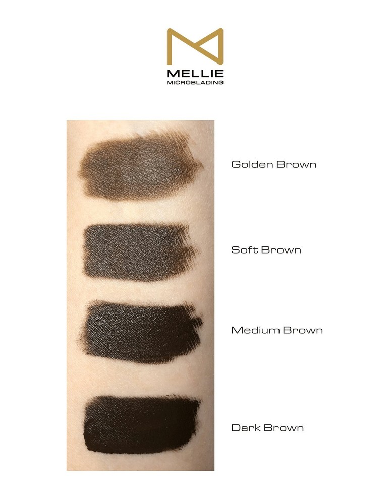 Mellie Microblading Pigment – Medium Brown 10 0.3 fl oz,